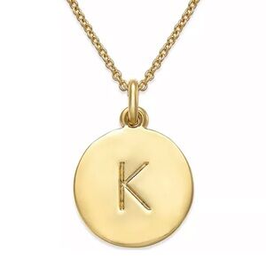 Kate Spade New York Gold-Tone K Initial Round Pendant Necklace One in a Million